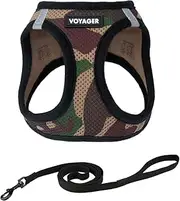 Voyager Step-in Air Cat Leash Harness Set - All Weather Mesh, Step in Vest Harness for Small and Large Cats by Best Pet Supplies - Army Base, M (Chest 15-17")