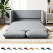 Floor Sofa Bed 2-in-1 Loveseat Extendable Couch Living Room Fabric vidaXL
