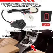 Upgrade Button USB-A QC 3.0 Fast Charging Socket Kit For Passat CC 2009-2011