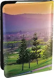 [JEJEA] Golf Resort Park Print Travel Organizer Credit Cards Case Passport BookPassport Holder Cover Wallet forTraveling,, Black, One Size