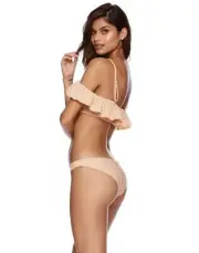 Beach Bunny Angela Skimpy Bikini Bottom in Nude Blush Pink
