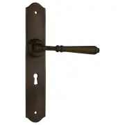 Reims Lever Lock Set, Antique Brass