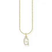 THOMAS SABO Necklace with letter pendant G and white zirconia - gold