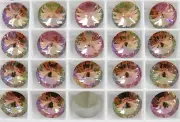 Rose Peach Glimmer F (12mm) Swarovski Art 1122 Rivoli Stone