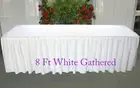 Trestle Table cover tablecloth Fitted White Gathered to fit 8 foot wedding show