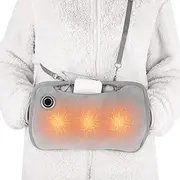 Hand Warmers Rechargeable, Portable Heated Gloves Handwarmers Bag with 10000mAh Battery, 3 Levels and Double-Sided Heating for Hunting Camping Golf Outdoors