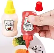 Ketchup Squeeze Bottles, Multipurpose Box Condiment Bottle, Reusable Sauce Bottle, Portable and Exquisite Sauce Bottle, Condiment Squeeze Bottles for School Offices Camping BBQ