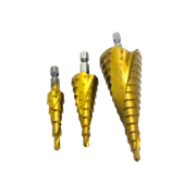 3 Piece HSS Spiral Step Drill Set 4-32mm
