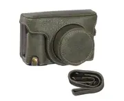 Portable Camera Case Synthetic Leather Camera Carry Bag with Shoulder Strap Replacement for Fujifilm X100V/ X100F Camera