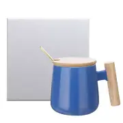 Ceramic Coffee Mug Set 12.85 Oz Handmade Ceramic Mugs Gift Box, Blue