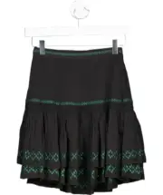 Skye by Brora Black Embroidered Mini Skirt UK 6