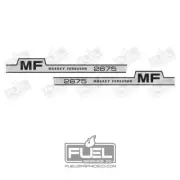Massey Ferguson 2675 Tractor Hood Premium Decal Set - 67" wide