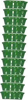 Generic 4sets 3pcs Outdoor Plastic Nursery Baskets Planter Nursery Trays for Compact for Flower Pots Durable Material Hassle Storage and Cleaning 3pcs*4