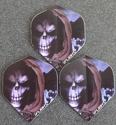 10 Packets of Brand New Ruthless Invincible Darts Flights - Grim Reaper