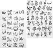 MsaHeuto 2X Water-Soluble Embroidery Stabilizers Embroidery and Stitch Embroidery Patterns for Pants Jeans Towels Apron Sheets, Style B