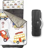 Toddler Nap Mat Set with Removable Pillow - Ultra Soft Slumber Nap Mats for Preschool, Roll-Up Toddler Sleeping Bag for Preschool & Daycare - 50"x20" Cozy and Portable