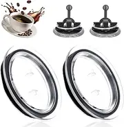 Whisks Fit ForNespresso Frother Parts Aeroccino 3/4/Plus - Nespresso Milk Frother Parts Compatible With Nespresso Aeroccino 4 (2 Whisk & 2 Lid)