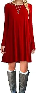[MOLERANI] Women's Casual Plain Simple T-Shirt Loose Dress