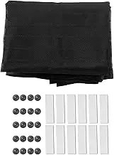 zolyet Screen Door 35.4 * 82.7 Inches Mesh Curtain Mosquito Net with Adhesive e and Thumbtacks Mosquito Flies for Bedroom Baby Room Patio Balcony(Black) 90 * 210cm