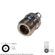 Coax RF Antenna Adapter Connector Converter N Type Female SMA Male RP R/P