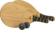 Wooden Frescobol Beach Paddle Ball Set with Bag