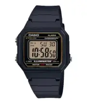 Casio Men's Classic Digital Watch with Gold Dial - W-217H-9AV