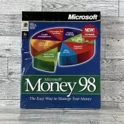 Vintage Microsoft Money 98 PC CD-ROM Software Windows 95/NT Big Box USA Made NEW