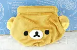 【震撼精品百貨】RILAKKUMA SAN-X 拉拉熊懶懶熊~SAN-X 縮口束口袋-絨毛大頭#60044