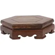 Wood Plant Stands Vintage Circular Wooden Vase Aquarium Table Lamp Teapot Base