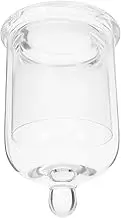 GREENADSCAPE Creative Japanese-Inspired Clear Glass Cocktail Cup with Smoky Effect Lid for Espresso and Cold Drinks for Bars and Home Use