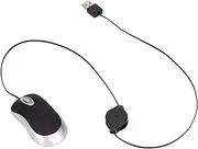 Mini USB Wired Optical Mouse with 68cm Retractable Cord, Portable Small Travel Mouse for PC Computer Laptop, Plug and Play, Tiny Compact for Children Kids