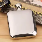 British 6 Portable Stainless Hip Flagon With Funnel