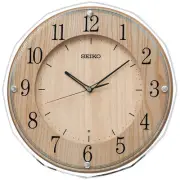 Seiko Clock Wall Clock Radio Wave Light Brown Wood 340 x 340 x 47mm KX270B