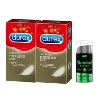 在飛比找momo購物網優惠-【Durex杜蕾斯】超薄裝保險套12入*2盒+intt高潮液