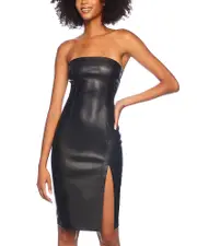 Susana Monaco Faux Leather Tube Dress