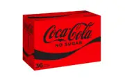 Coca-Cola Coke No Sugar Soft Drink Cans 36 x 375ml