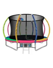 Everfit 10FT Kids Trampoline w/Basketball Hoop Multicolour