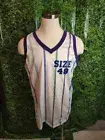 1997-1998 Charlotte Hornets Basketball Sample White Game Jersey Starter Size 48