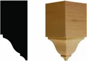 HOUSE OF FARA INC ICR6P Inside Corner, 4-3/8X2X2
