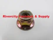 (100) M12-1.75 Flange Stop Lock Nut Nylon Insert M12x1.75 Nuts 12mm x 1.75 M12