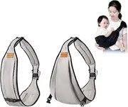 Baby Sling Carrier,Toddler Carrier,Baby Carrier Newborn to Toddler,Adjustable Non-Slip Hip Seat Carrier 10-45lbs(Grey,Cloth)