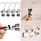 10x Metal Coat Hangers Single Clip with Hanging Hook Display Clips Set for Shoe