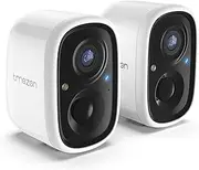 TMEZON 1080p Indoor/Outdoor Security Wireless Camera,Rechargeable Battery/Solar Powered for Home Surveillance, PIR Motion Detection, Stunning Night Vision, Smart Home Supported,Without Solar Panel