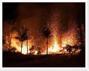 Kilauea Volcano Fissure Lava Fountains 2018 Silver Halide Photo