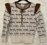 COACH SWEATER Ruffled SIZE XS 100117580JAX NWT
