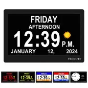 TROCOTN Dementia Clock Large Digital Clock for Seniors, Calendar Clock Large ...