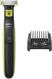 Philips OneBlade features a 5-in-1 Adjustable Comb, Trimmer, Razor and Electric Shaver for Men, QP2724/20. Green