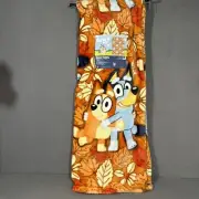 New Bluey Plush Throw Fall Leaves Autumn Blanket 50x70 Soft Cuddle Cozy Toddler