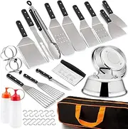 Griddle Accessories Kit, Leonyo 22 Pcs Grill Accessories, Stainless Steel Griddle Spatula Tools Set for Outdoor Flat Top Grill, BBQ Grilling, Patio, Backyard
