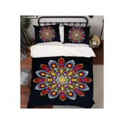 3D Colored Petals 60 Bed Pillowcases Quilt King Size